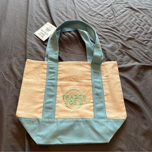 Trader Joe’s mini tote in pastel Blue